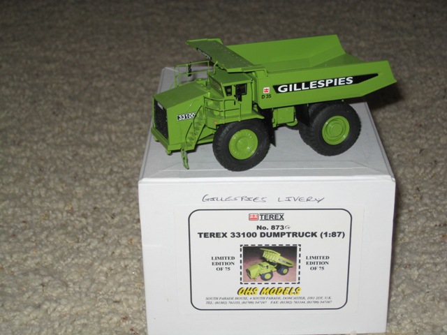 OHS Terex 33100 quarry truck Gillespies MIne 1/87